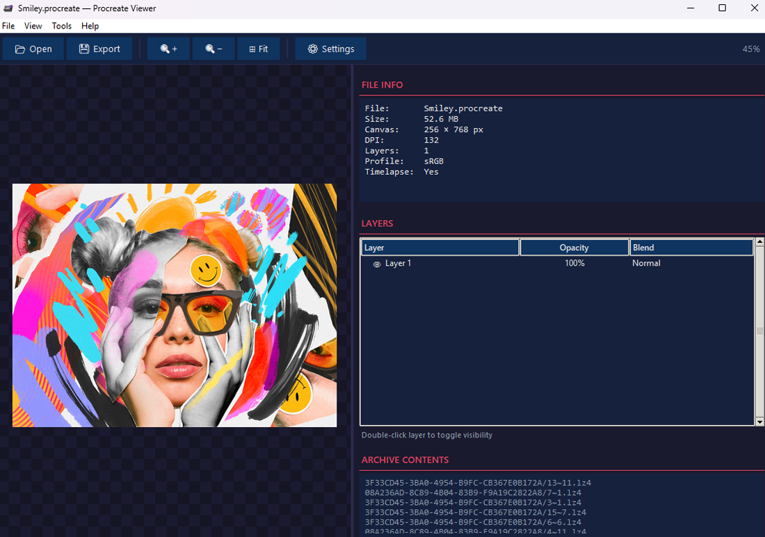 Layer inspection panel